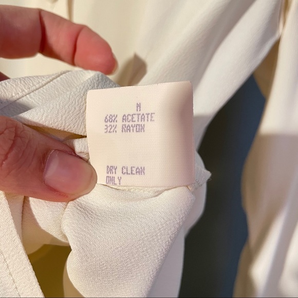 Vintage Y2K Neutral Wide Collar Tailored Shirt - Picture 8 of 9